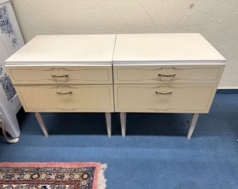 Shabby Chic set of 2 bedside tables, chest of drawers, side tables 55x60x43cm