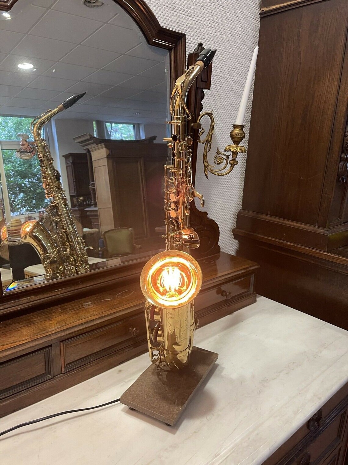 Design Upcycling Saxophone Lamp Sax Height approx. Etsy