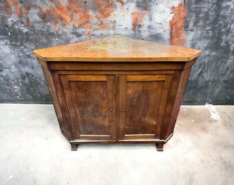 Antik Biedermeier Eckschrank Schrank