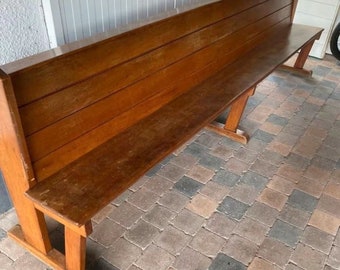 Antique solid wood pew 300 cm indoor/outdoor