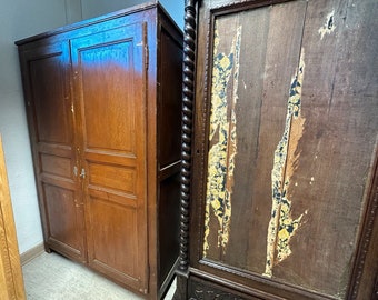 Antique wardrobe cupboard 134x196x49cm