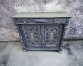 Antik Shabby Chic Sideboard Kommode 115x107x39cm