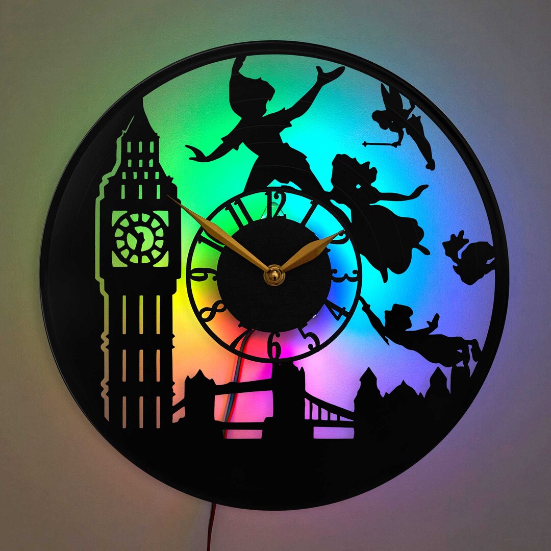 Peter Pan Clock Peter Pan Wall Clock Etsy