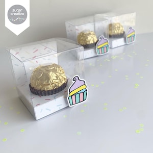 Digital Cutting File Box Template, Acetate Box for Sweets with 5cm Base, Favor Box Studio / SVG - Does not include photo design