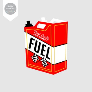 Digital Cutting File Template racing fuel box Fuel tank Silhouette / PDF / SVG Cricut Non Editable Design image 2