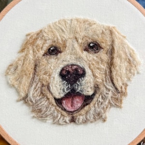 Custom Wool Pet Portrait: Handmade Needle Felted Pet Art