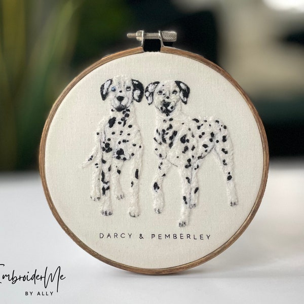 Pet Portrait - Custom Embroidery // personalized art, unique gift, handmade pet artwork, pet gift, mother's day gift