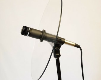 TWO 12" Brass or Vocal Plastic Microphone Reflector Disc for Shure SM57 / SM58