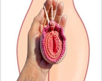 Pattern, mini vulva keychain (PDF file, English)