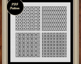 Blackwork Sampler Pattern Sofort Download PDF Dokument