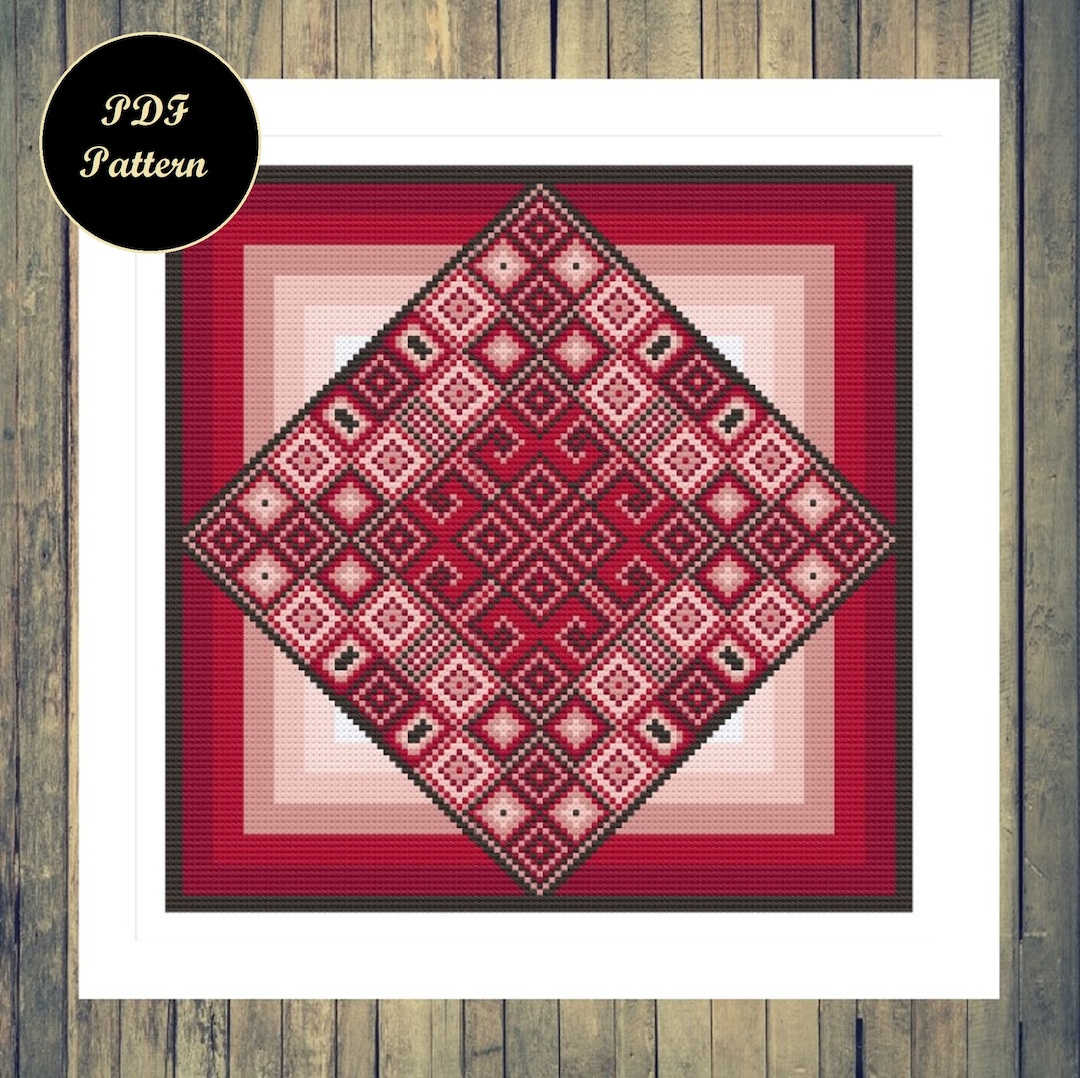 Red Cross Pattern Printable Quilted Red Cross Stitch Pattern Instant Download PDF Document - Etsy
