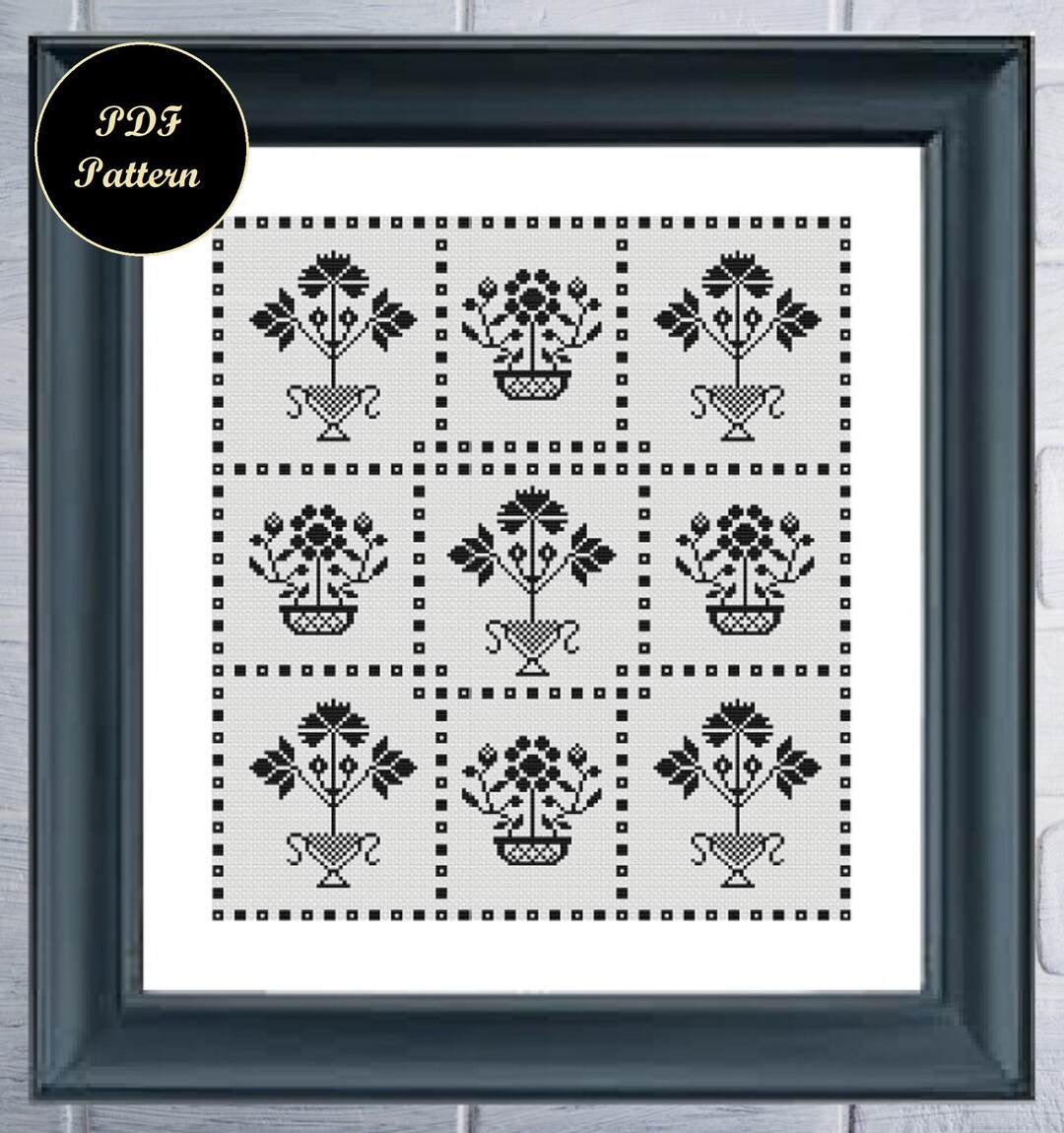 Floral Sampler Cross Stitch Pattern Instant Download PDF Document - Etsy