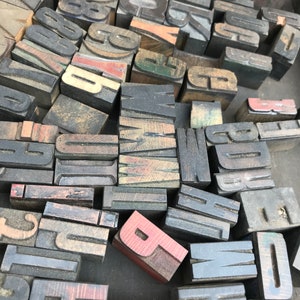 Letterpress wooden letters image 4