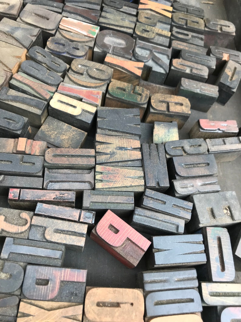 Letterpress wooden letters image 4