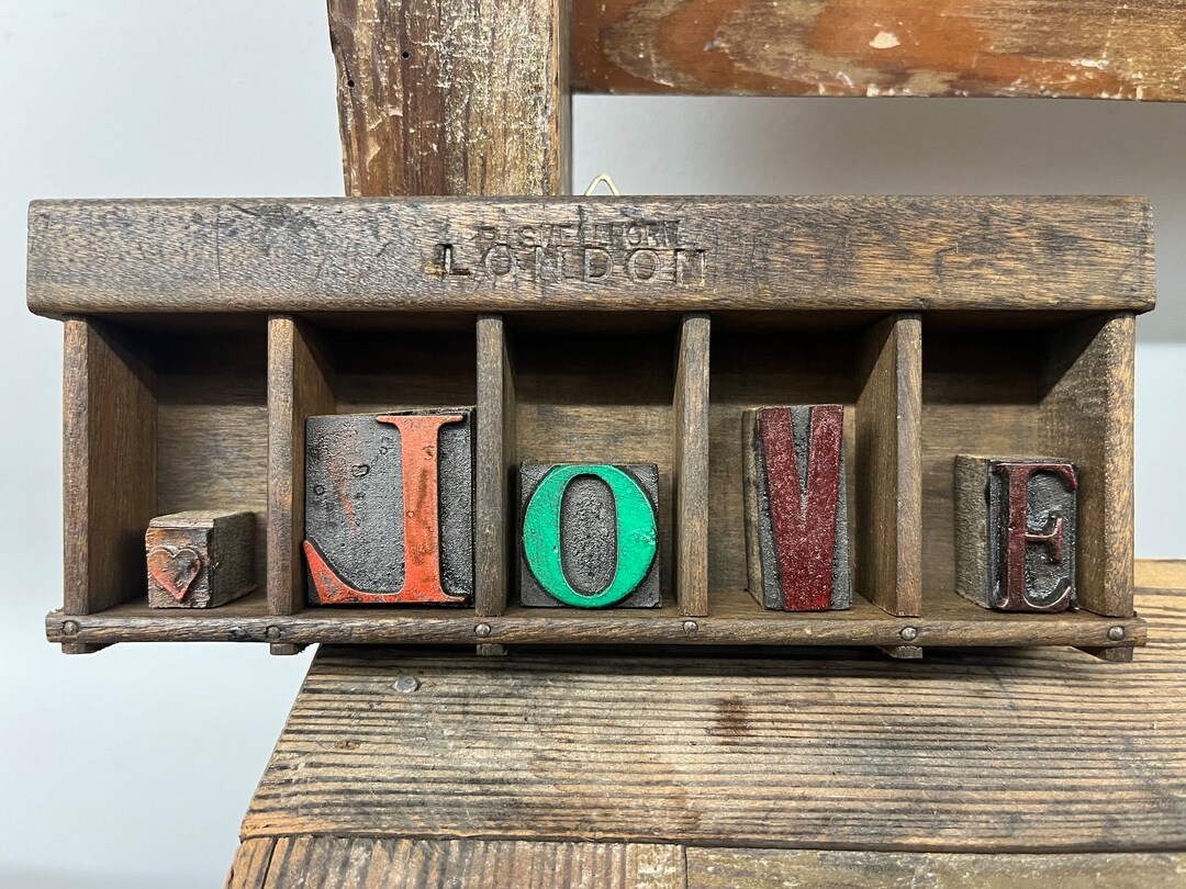 Original Wooden Letterpress Type Case/vintage Printers Tray - Etsy