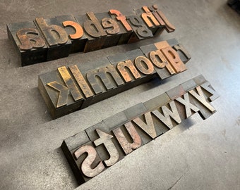 Letterpress wooden poster type