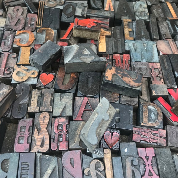 Letterpress wooden letters