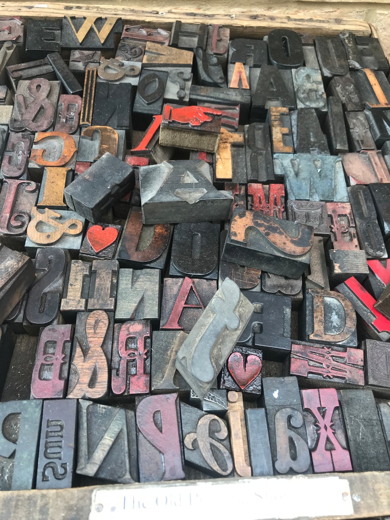 Letterpress wooden letters 