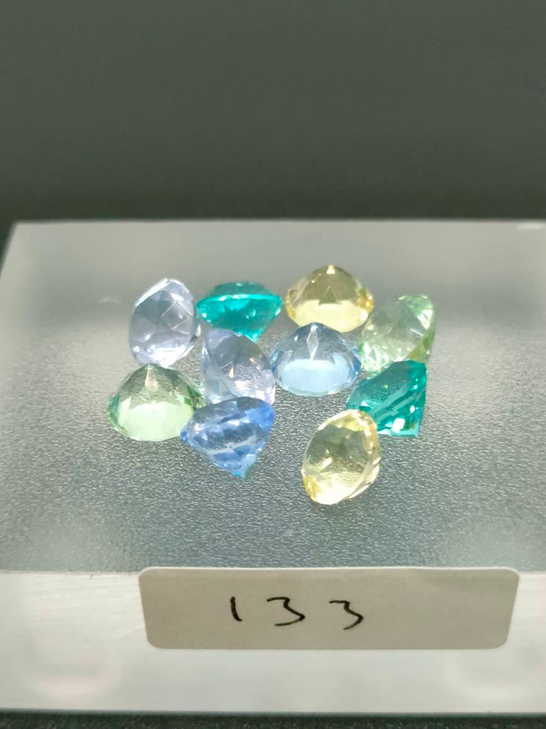 Cutting andara crystal 8mm 5 pairs in 5 color for earring (133)