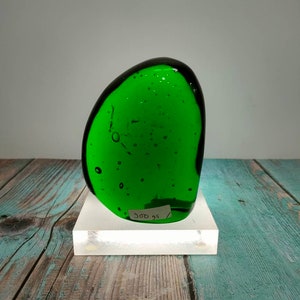 Andara crystal natural polished emerald green 900gr with base