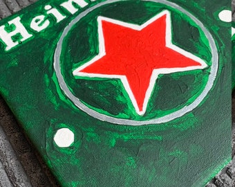 Heineken Hand Painted Canvas