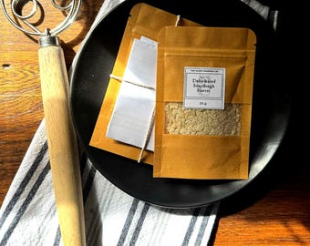 Kit de inicio para masa madre, masa madre deshidratada, guía de masa madre, cómo preparar masa madre