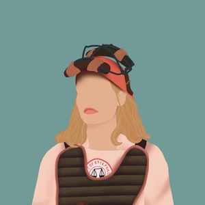 Dottie Hinson, A League of their Own, Baseball Movie, No Crying in Baseball, Movie Prints, Classic Movies, Faceless Art, Movie Artwork