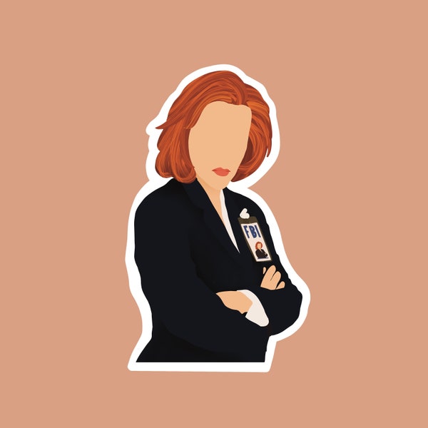 Dana Scully, 90s stickers, the x files, xfiles, phone case stickers, FBI agent, pop culture sticker, movie art, 90s movies, movie lover