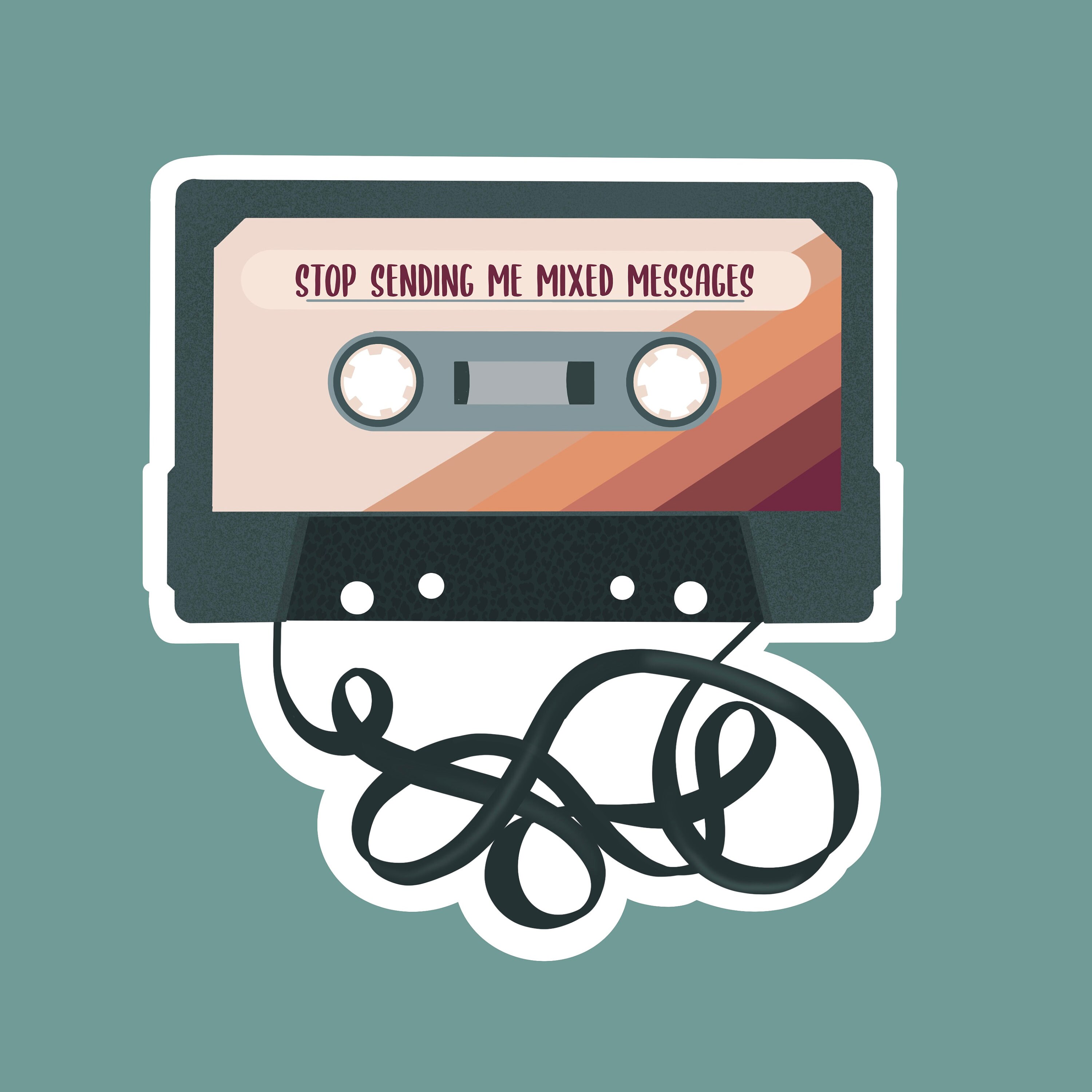 Cassette Tape Sticker Music Stickers 90s Stickers Mix Tape Etsy