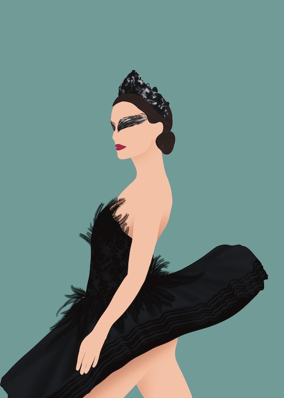 Black Swan Swan Princess Minimalist Movie Poster Scary - Etsy