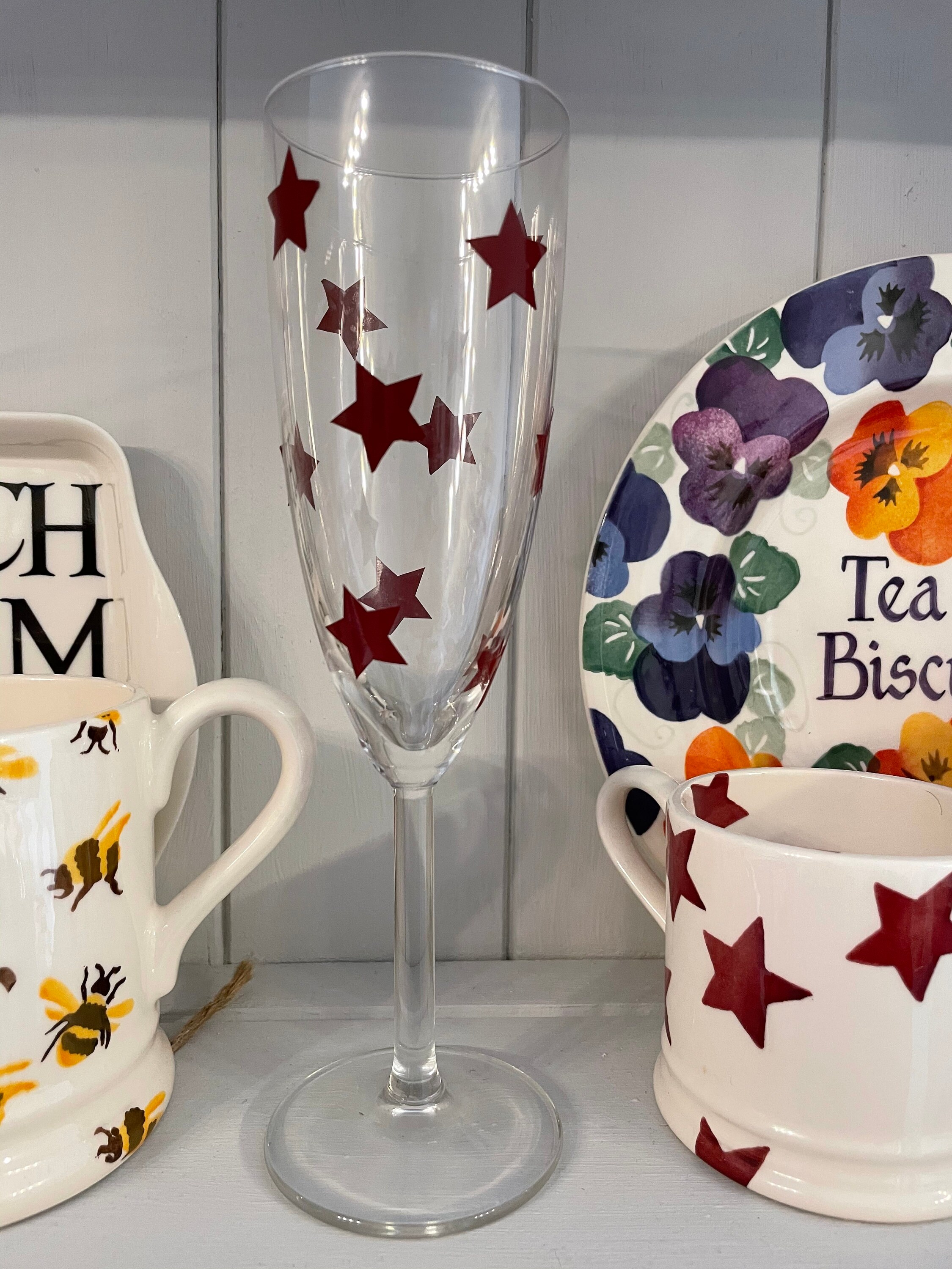 Emma Bridgewater EB Inspired Glassware Champagne Flutes Etsy
