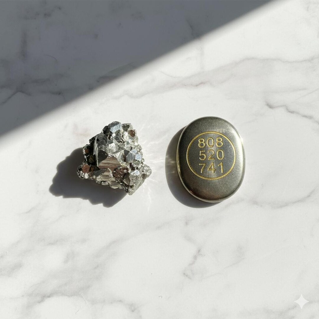 Pyrite Money Stone 808 520 741 With Raw Pyrite Cluster | Wealth ...