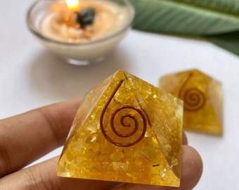 Natural Small 1" Citrine Pyramid.