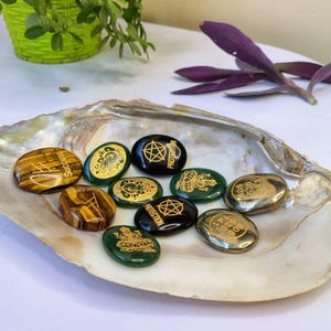 Mix lot Zibu Coin | Luck & Abundance Stone | Protective Energy Coin for Luck and Positivity