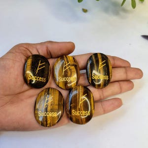 Tiger&#39;s Eye Zibu Coin | Protective Energy Coin for Luck & Positivity | Tiger Eye Feng Shui Zibu Symbol Stone for Healing and Abundance.