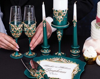 Green Gold Wedding Etsy