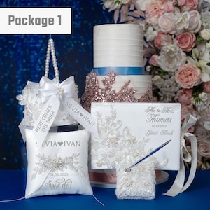 wedding flutes and cake server sets, wedding glasses for bride and groom wedding cake cutting set Package 1