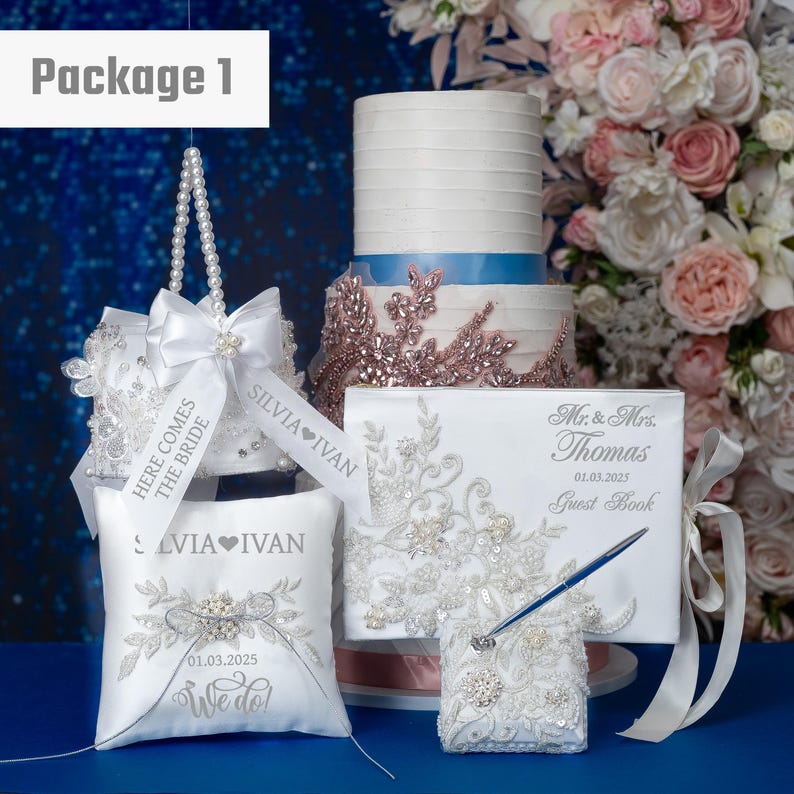 wedding flutes and cake server sets, wedding glasses for bride and groom wedding cake cutting set Package 1