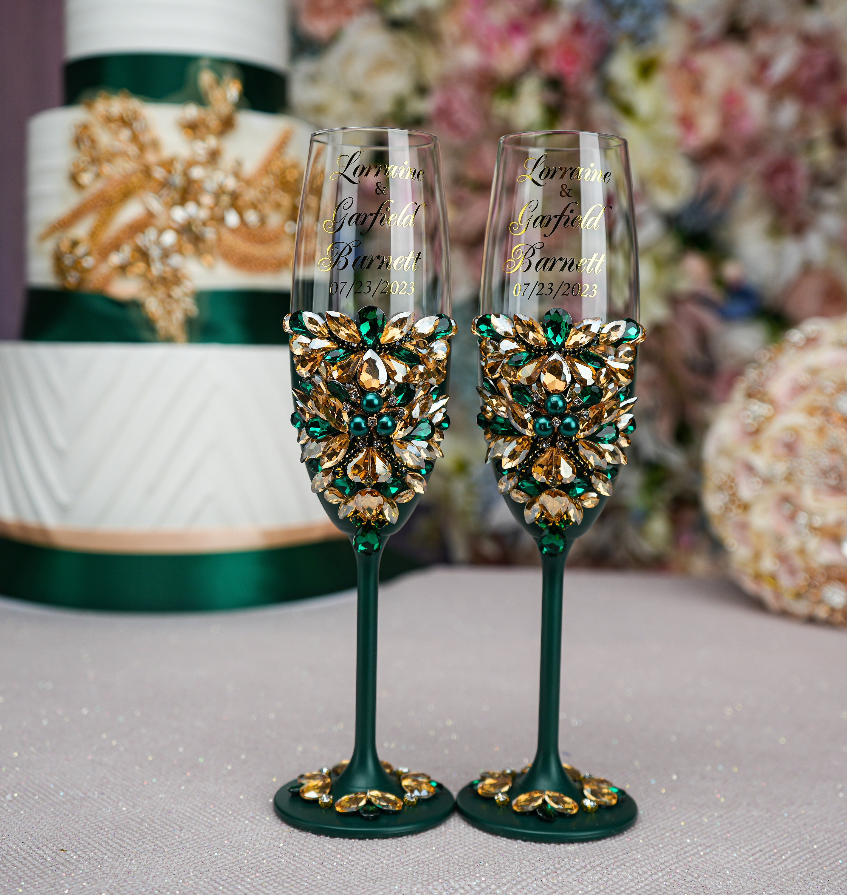 Grandeeza Wedding Glasses, Wedding Gift, The Crystal Shoppe.