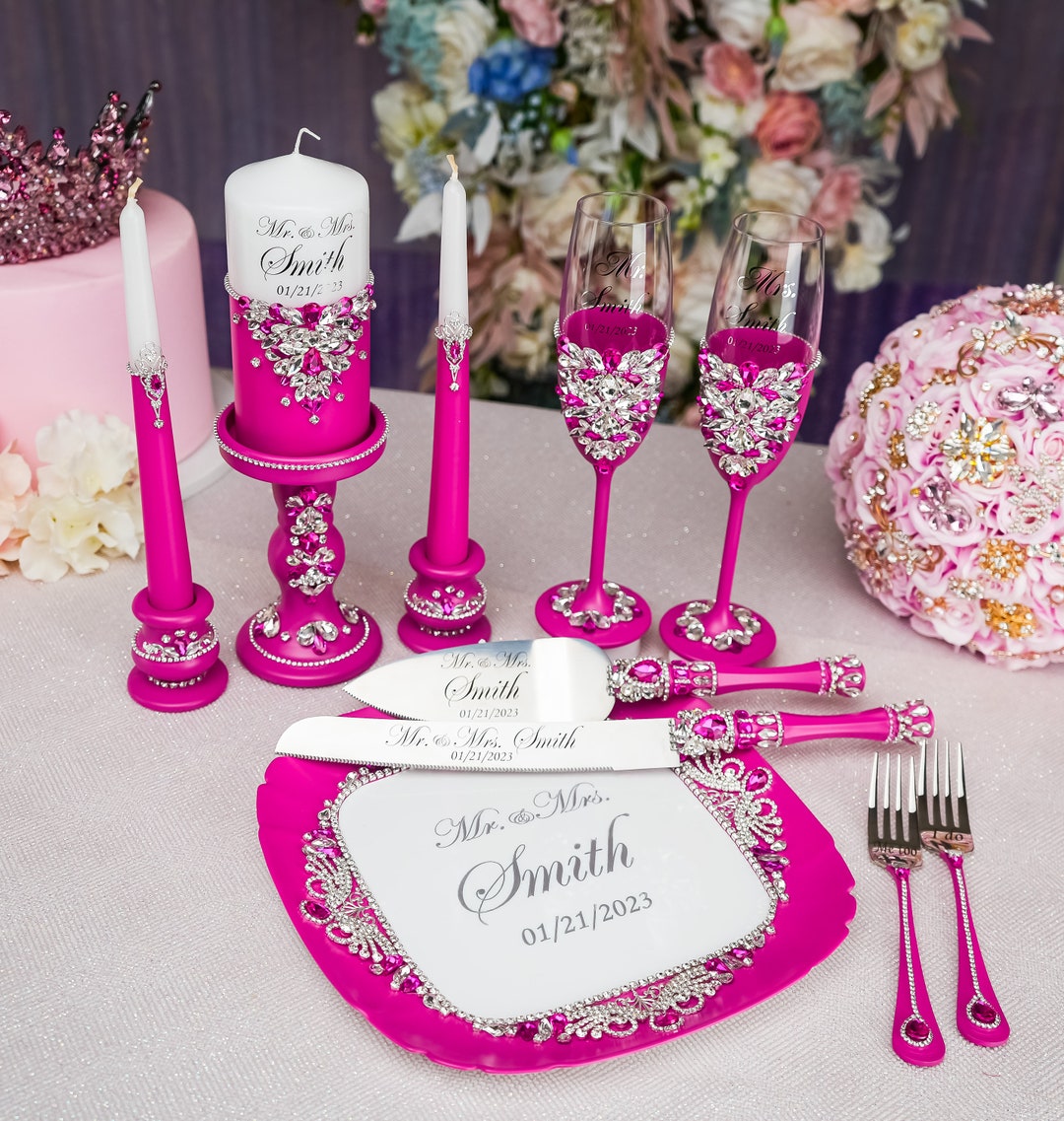 Wedding Candle ピンク 花模様 il_1080xN.4401550062_73rd.jpg