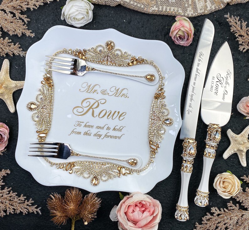 Gold Wedding Cake Server Set & Knife Cake Cutting Set Wedding Cake Knife Set Wedding Cake Servers Wedding Cake Cutter Cake Decoration