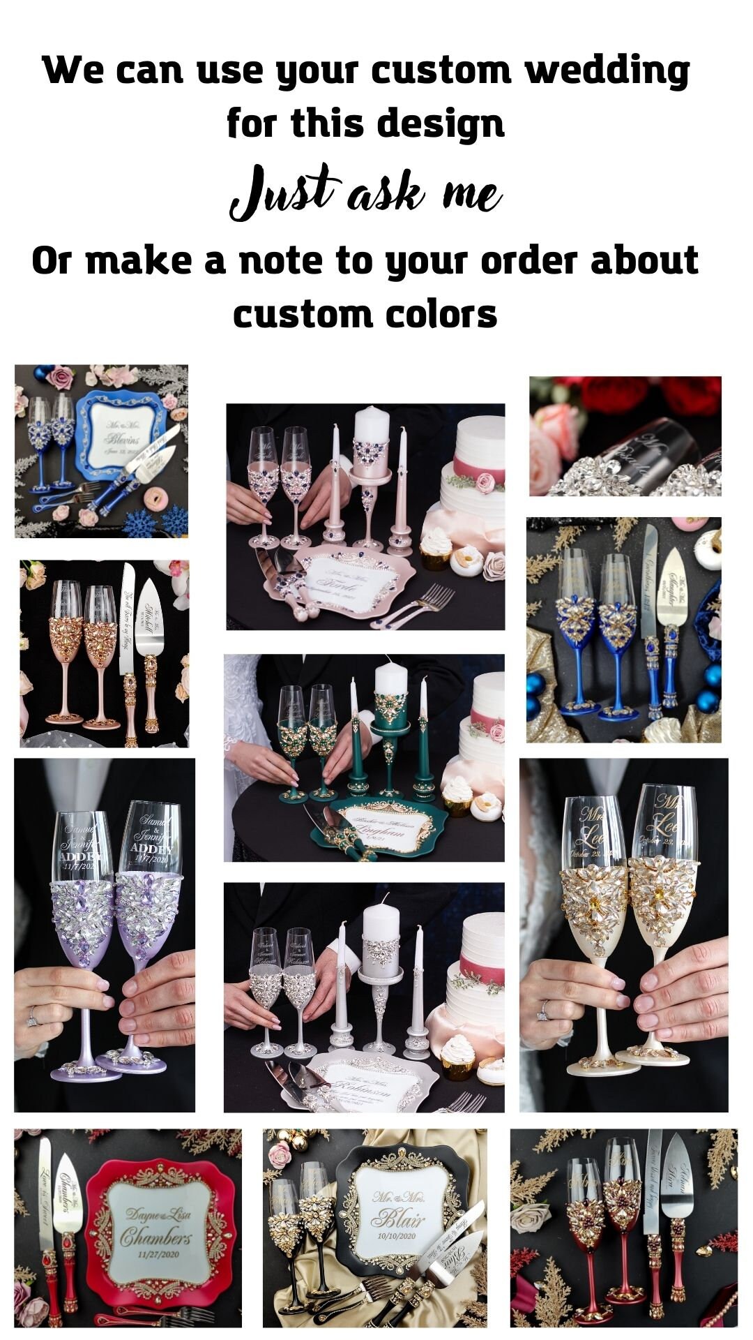 Bling Wedding Cake Server Set Rhinestone Wedding Cake Cutting Etsy