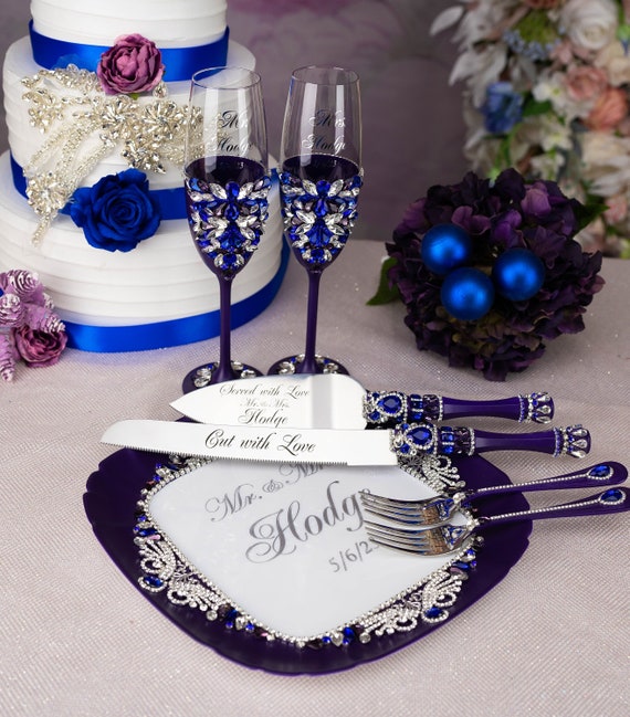 Royal blue 2024 wedding decor
