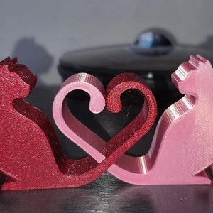 Love Heart Cat Statue 3D Print STL File, 3D Printer File, File for 3D Printers, STL, 3D model, Instant Download, Valentines Day