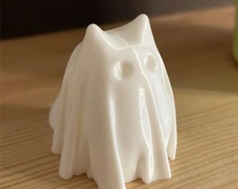 Cat Ghost Cute Funny 3D Print STL File, Cat halloween 3D Printer File, Cat ghost File for 3D Printers, STL, 3D model, Instant Download