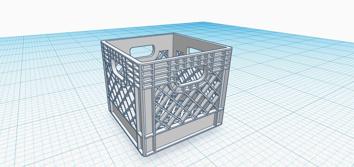 Milk Crate 3D Print STL File, 3D Printer File, File for 3D Printers, STL, 3D Model, Instant