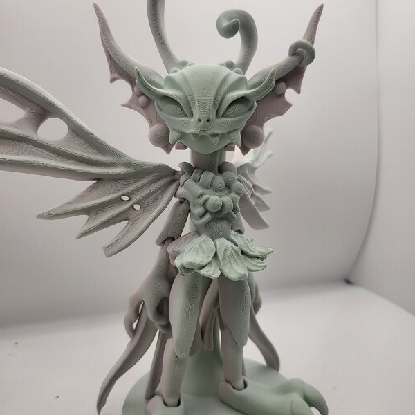 Creepy Fairy with Display Stand Articulated 3D Print