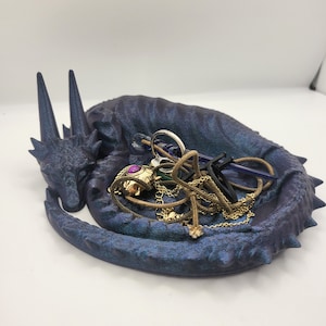 Dragon Guardian Jewelry/Trinket Tray 3D Print afbeelding 1