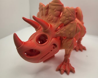 Flexi Articulated Triceratops Skeleton Dinosaur 3D Print