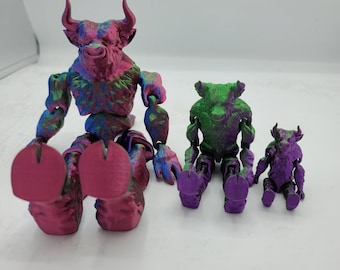 Minotaur Flexi Doll Articulated 3D Print - Available in Three Sizes